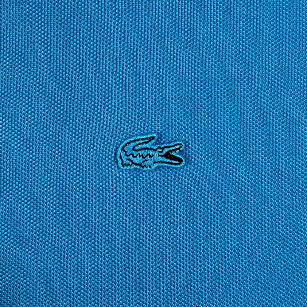 Lacoste Polo Shirt Men's US Size XL Blue Vintage Washed Short Sleeve VTG NWT - Picture 4 of 10